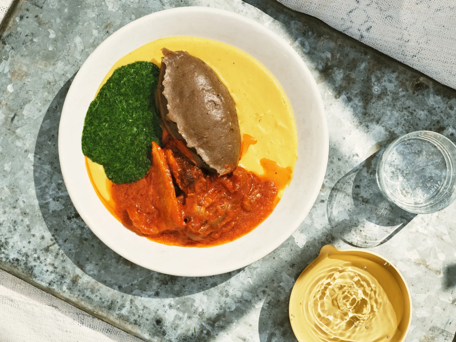 Amala commonly sold at where you can eat like a local in Ibadan.